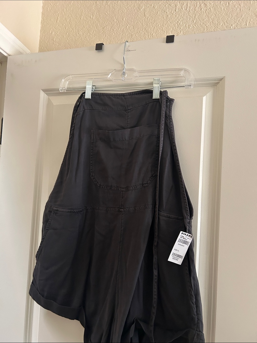 Tilly's Black Midi Utility Skirt with Front Patch Pocket